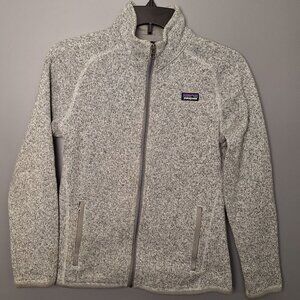 Patagonia Better Sweater Full Zipper fleece Jacket Girl's XL Birch White